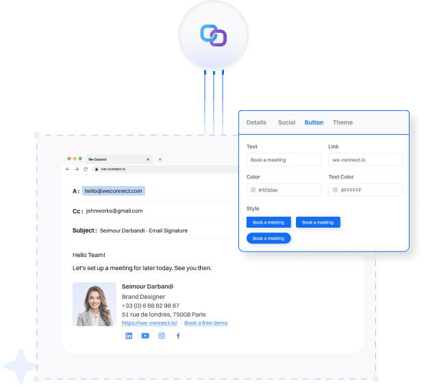 Design a professional email signature for a LinkedIn advertising campaign
